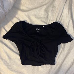 Black crop top